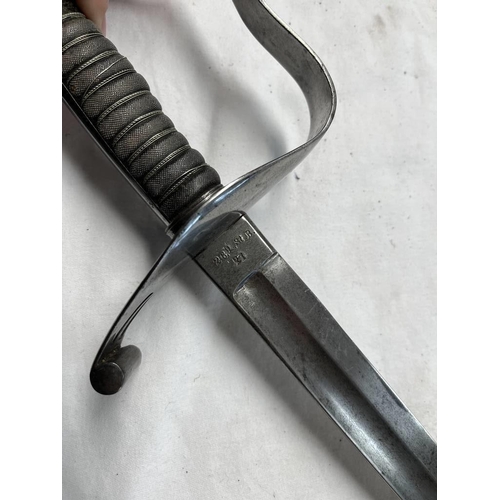 1218 - M1861 MOUNTAIN TROUP SABRE BY JUNG NO 27 WITH 66 CM LONG SHORTENED BLADE FOR THE 26TH LANDSTURM MOUN... 