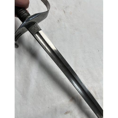 1218 - M1861 MOUNTAIN TROUP SABRE BY JUNG NO 27 WITH 66 CM LONG SHORTENED BLADE FOR THE 26TH LANDSTURM MOUN... 