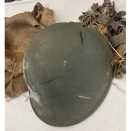 1510 - BRITISH TURTLE HELMET WITH LINER DATED 1945