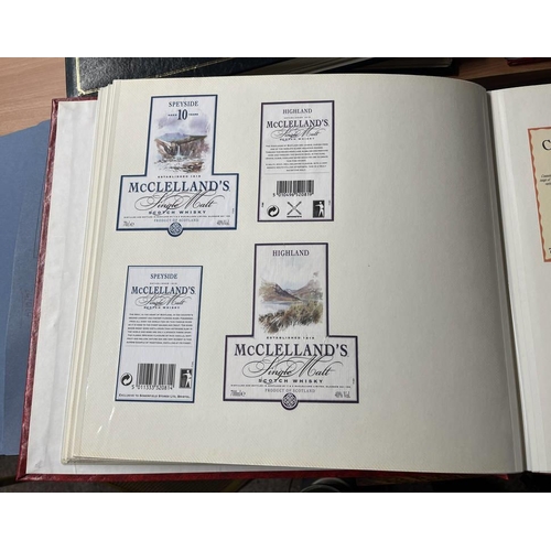 1545 - FOLDER OF MALT WHISKY LABELS, LABELS INCLUDE MACALLAN, MILTON DUFT, LOCHSIDE, LAGAVULIN, LAPHROAIG, ... 