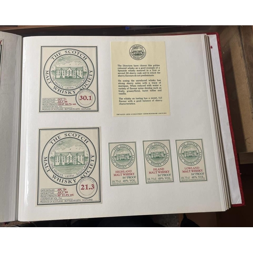 1545 - FOLDER OF MALT WHISKY LABELS, LABELS INCLUDE MACALLAN, MILTON DUFT, LOCHSIDE, LAGAVULIN, LAPHROAIG, ... 