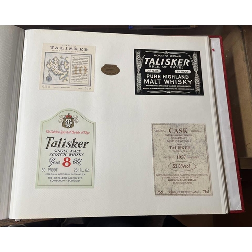 1545 - FOLDER OF MALT WHISKY LABELS, LABELS INCLUDE MACALLAN, MILTON DUFT, LOCHSIDE, LAGAVULIN, LAPHROAIG, ... 