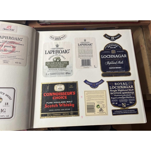 1545 - FOLDER OF MALT WHISKY LABELS, LABELS INCLUDE MACALLAN, MILTON DUFT, LOCHSIDE, LAGAVULIN, LAPHROAIG, ... 