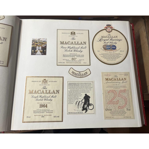 1545 - FOLDER OF MALT WHISKY LABELS, LABELS INCLUDE MACALLAN, MILTON DUFT, LOCHSIDE, LAGAVULIN, LAPHROAIG, ... 