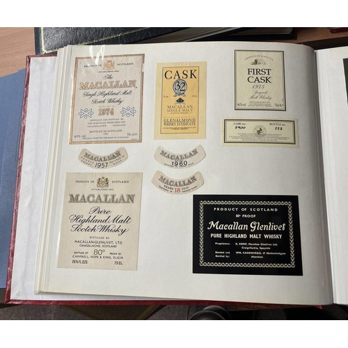 1545 - FOLDER OF MALT WHISKY LABELS, LABELS INCLUDE MACALLAN, MILTON DUFT, LOCHSIDE, LAGAVULIN, LAPHROAIG, ... 