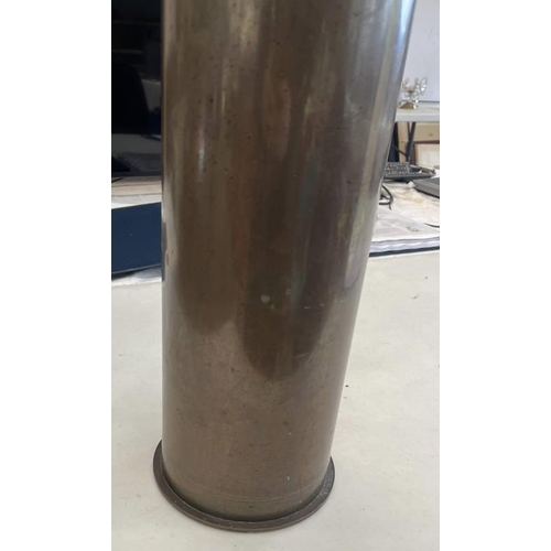 1637 - WW1 1918 ARTILLERY SHELL, 73CM TALL & 17.5CM ACROSS TO BASE