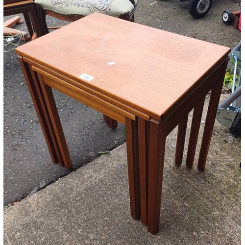 102 - MCINTOSH TEAK NEST OF 3 TABLES