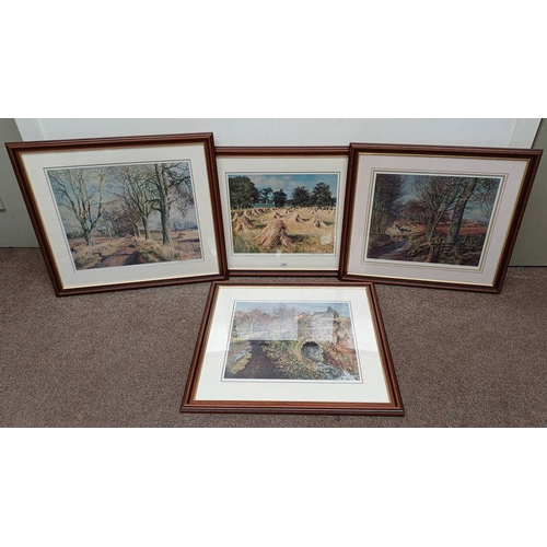 1056 - 4 FRAMED MCINTOSH PATRICK PRINTS OF VARIOUS SCOTTISH COUNTRY SCENES, ALL SIGNED IN PENCIL, LARGEST :... 