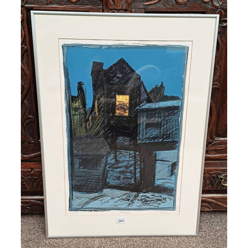 1061 - R W BATCHELOR PETE'S PLACE SIGNED IN PENCIL FRAMED PRINT 34/50 62 X 42 CM