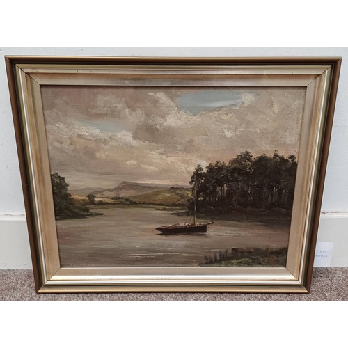 1215 - W. GRIFFITH - OIL ON CANVAS, 'LOUGH EVNE, IRELAND' SIGNED, 39CM X 50CM