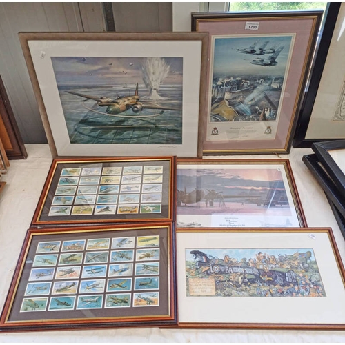 1230 - AVIATION THEMED PRINTS TO INCLUDE ; DAVID HAMILTON, BRAVEHEART FORMATION, SIGNED IN PENCIL ETC.