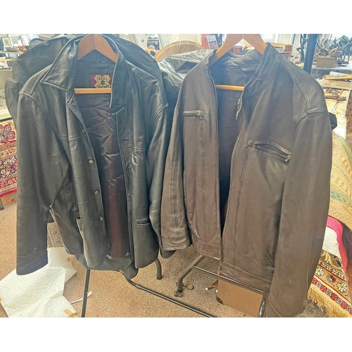 1282 - MENS REAL LEATHER JACKET (L) AND ONE OTHER JACKET (XL)