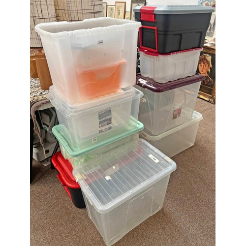 1448 - SELECTION OF PLASTIC STORAGE BOXES