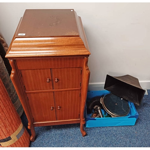 228 - 20TH CENTURY WAVERLEY GRAMAPHONE CABINET AND GRAMOPHONE - AF