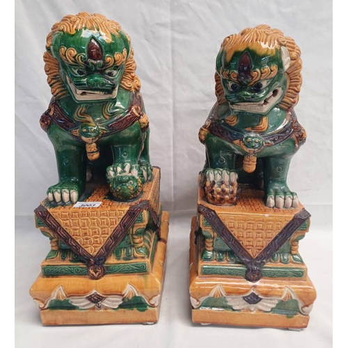 3003 - PAIR OF ORIENTAL DOGS OF FU. HEIGHT 46 CMS