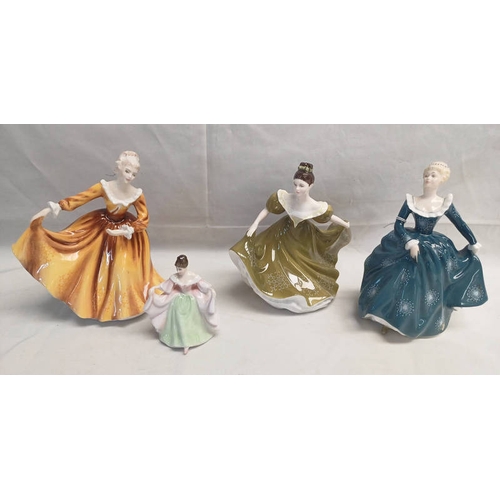 3027 - 4 ROYAL DOULTON FIGURES  - KIRSTY HN 2381, LYNNE HM 2329, FRAGRANCE HN 2334, SARAH HN 3219