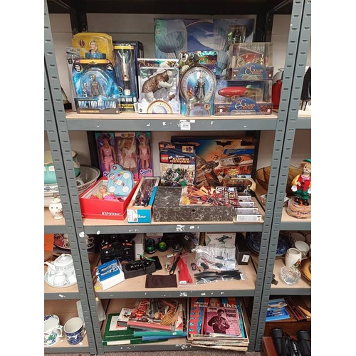 3044 - EXCELLENT SELECTION STAR WARS, SINDY DOLLS BOXED, VANGUARD CARS , VARIOUS OTHER TOYS OVER 4 SHELVES