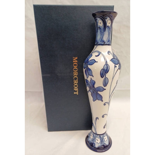 3105 - MOORCROFT AUSTRALIAN ORCHID VASE BY KERRY GOODWIN - 31.5 CM TALL, BOXED