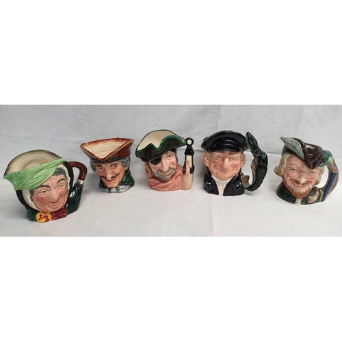 3352 - 5 LARGE ROYAL DOULTON CHARACTER JUGS