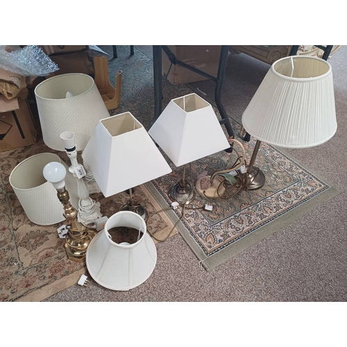 3416 - 7 TABLE LAMPS & SHADES