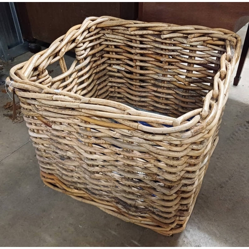 50 - LARGE WICKER LOG BASKET