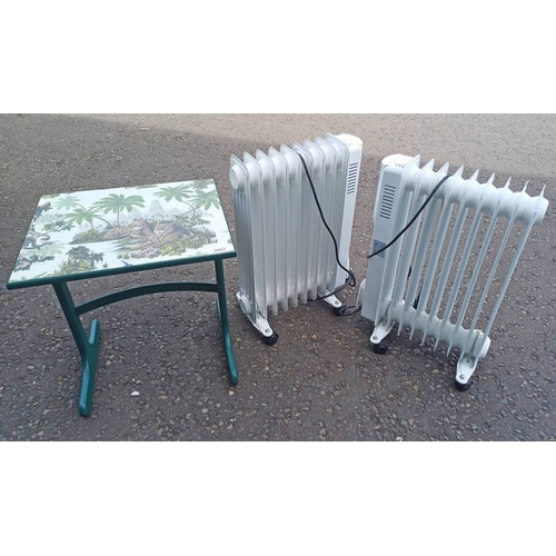 6003 - 2 VANHAUS ELECTRIC HEATERS & SMALL OCCASIONAL TABLE