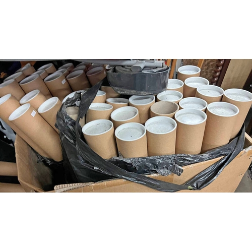 6024 - VERY GOOD SELECTION OF CARDBOARD TUBES WITH LIDS - IDEAL FOR POSTERS & PICTURES