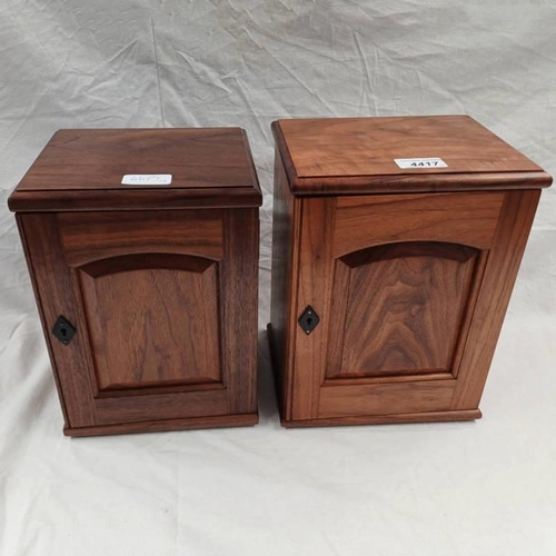 122 - 2 X COIN COLLECTORS CABINETS, FIRST SUITABLE FOR SHILLING SIZE AND LOWER, THE SECOND SIXPENCE AND LO... 