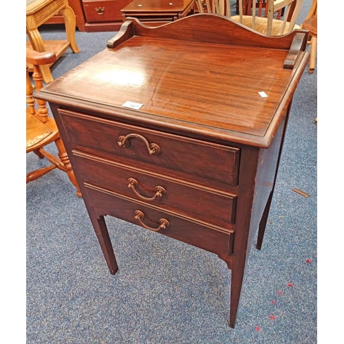 167 - 20TH CENTURY MAHOGANY 3 DRAWER MUSIC CHEST. 90 CM TALL X 51 CM WIDE