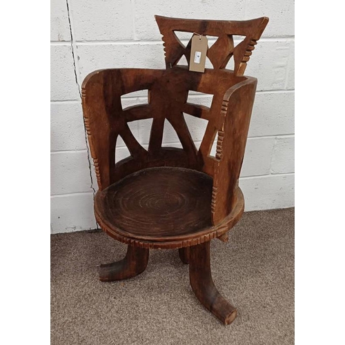 6 - ETHIOPIAN JIMMA CHAIR.  100 CM TALL