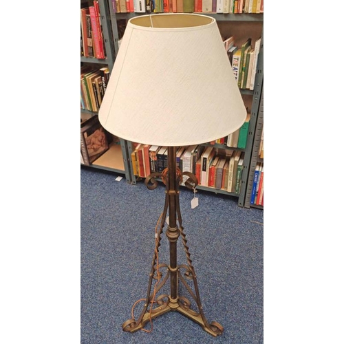 72 - 19TH CENTURY BRASS STANDARD LAMP