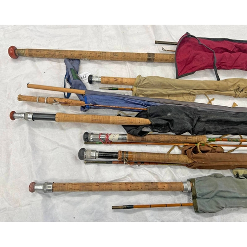 1125 - FISHING RODS TO INCLUDE SHARPES SCOTT & FARLOWS LEE WULFF 'ULTIMATE' H1022  5'10'' ARMOUR GAME ROD, ... 