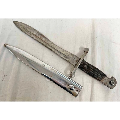 1177 - TOLEDO BOLO BAYONET WITH 24.8 CM LONG BLADE WITH MATCHING SERIAL NUMBER (59864R) TO SCABBARD