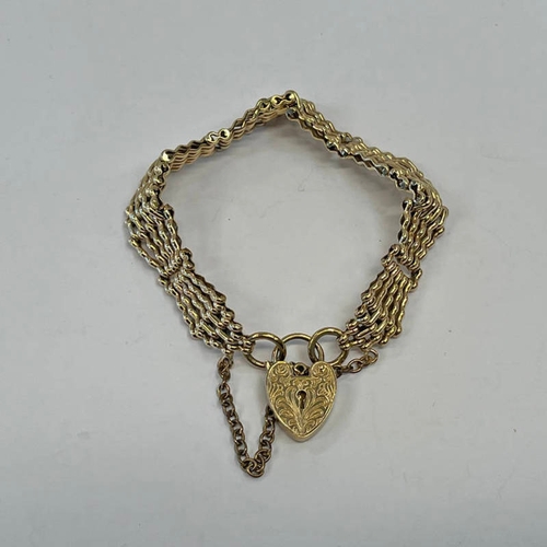 196 - 9CT GOLD GATE BRACELET - 22.8G