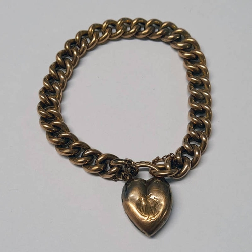 292 - GOLD CURB LINK BRACELET - 16G