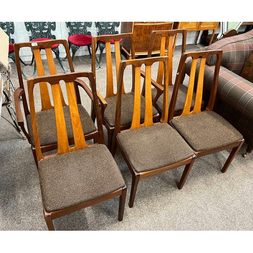 5053 - SET OF 6 NATHAN TEAK DINING CHAIRS INCLUDING 2 ARMCHAIRS