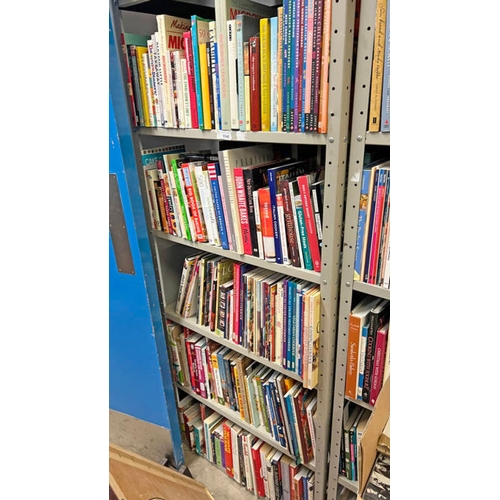 6048 - VARIOUS COOKING BOOKS OVER ONE SHELVING UNIT