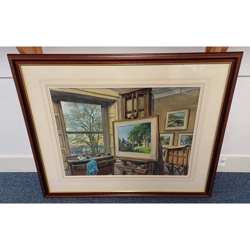 1001 - J MCINTOSH PATRICK - (ARR)  'VIEW OF ARTIST STUDIO' SIGNED WITH RECEIPT OF ORIGINAL PURCHASE FRAMED ... 