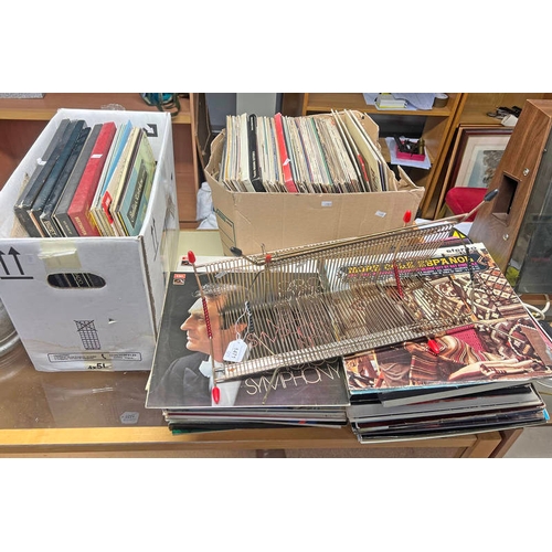 1471 - LARGE SELECTION OF VARIOUS RECORDS & 2 RECORD STANDS