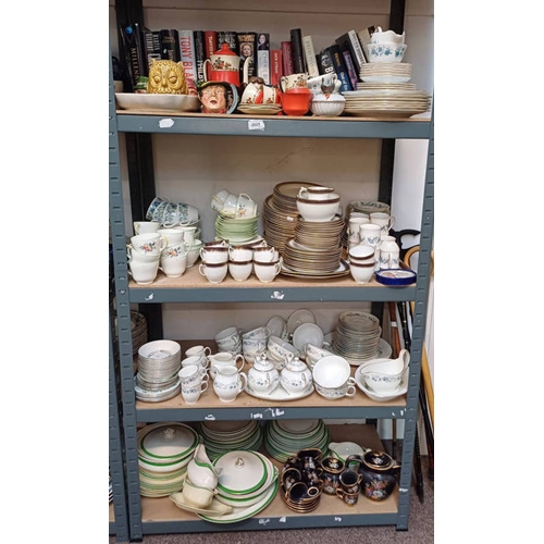 3025 - WEDGWOOD PORCELAIN COFFEE SET, 5 DOULTON & 2 OTHER TOBY JUGS. DOULTON PLATE, LAWLEYS PORCELAIN TEASE... 