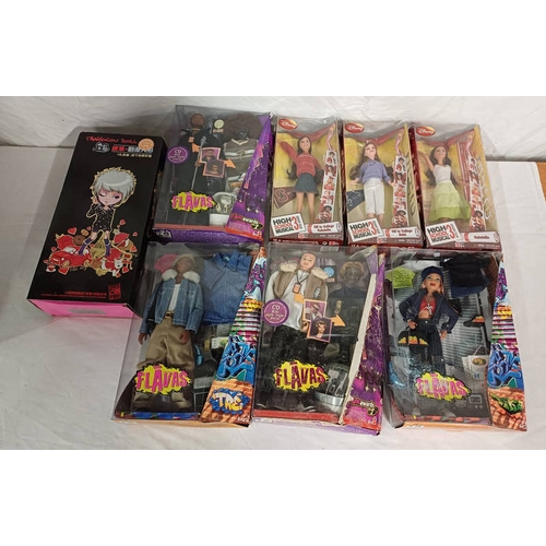 4193 - SELECTION OF VARIOUS FLAVAS DOLLS, HIGH SCHOOL MUSICAL DOLLS, TANGKOV DOLL AND OTHERS. ALL BOXED