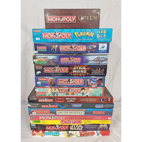 4197 - QUANTITY OF SPECIAL EDITION MONOPOLY SETS INCLUDING CORONATION STREET, POKEMON BATMAN & ROBIN AND OT... 