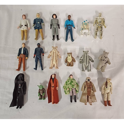 4263 - SELECTION OF VARIOUS VINTAGE STAR WARS FIGURES INCLUDING CHEWBACCA, CP-30, PRINCESS LEIA & OTHERS