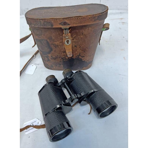 1115 - CARL ZEISS JENA BINOCTAR 7 X 50 BINOCULARS IN A LEATHER CASE