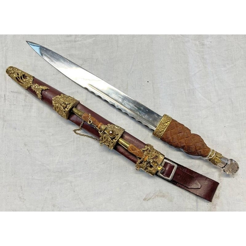 1120 - LATE 20TH CENTURY SCOTTISH DIRK BY ROBERT ALLISON & SON LTD, GLASGOW, WITH ITS 28.5CM LONG BLADE WIT... 