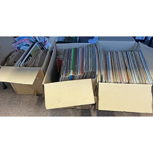 1124 - VARIOUS RECORDS AND 45 RPM RECORDS TO INCLUDE MAINLY SCOTTISH RECORDS IN THREE BOXES