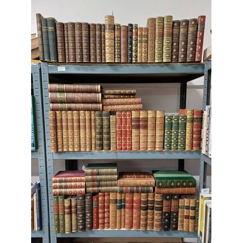 2403 - EXCELLENT SELECTION OF LEATHER BOUND BOOKS BY BINDERS SUCH AS MUDIE, RIVIERE AND SON, BUMPUS ETC TO ... 