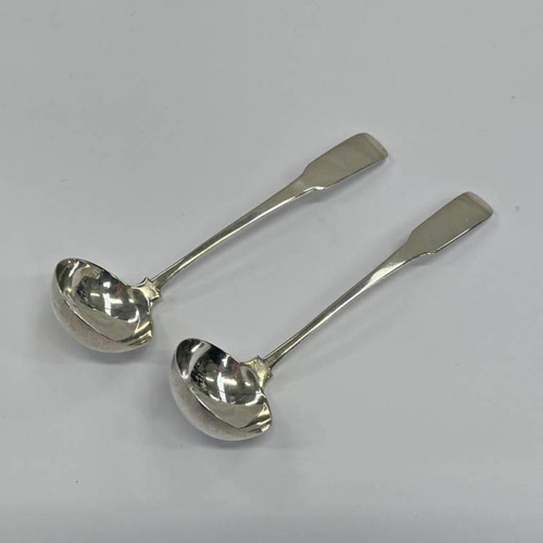 5 - PAIR 19TH CENTURY SCOTTISH PROVINCIAL SILVER TODDY LADLES BY JOSEPH PEARSON, DUMFRIES CIRCA 1820 - 4... 