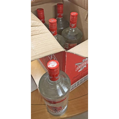 6157 - 5 BOTTLES OF SMIRNOFF VODKA