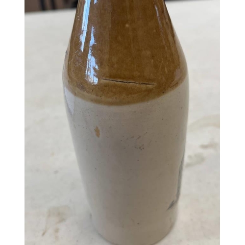 1000 - W A SCOTT MONTROSE CENTRAL HOTEL STONEWARE GINGER BEER BOTTLE WITH GEORGE LOW MONTROSE STOPPER, BUCH... 